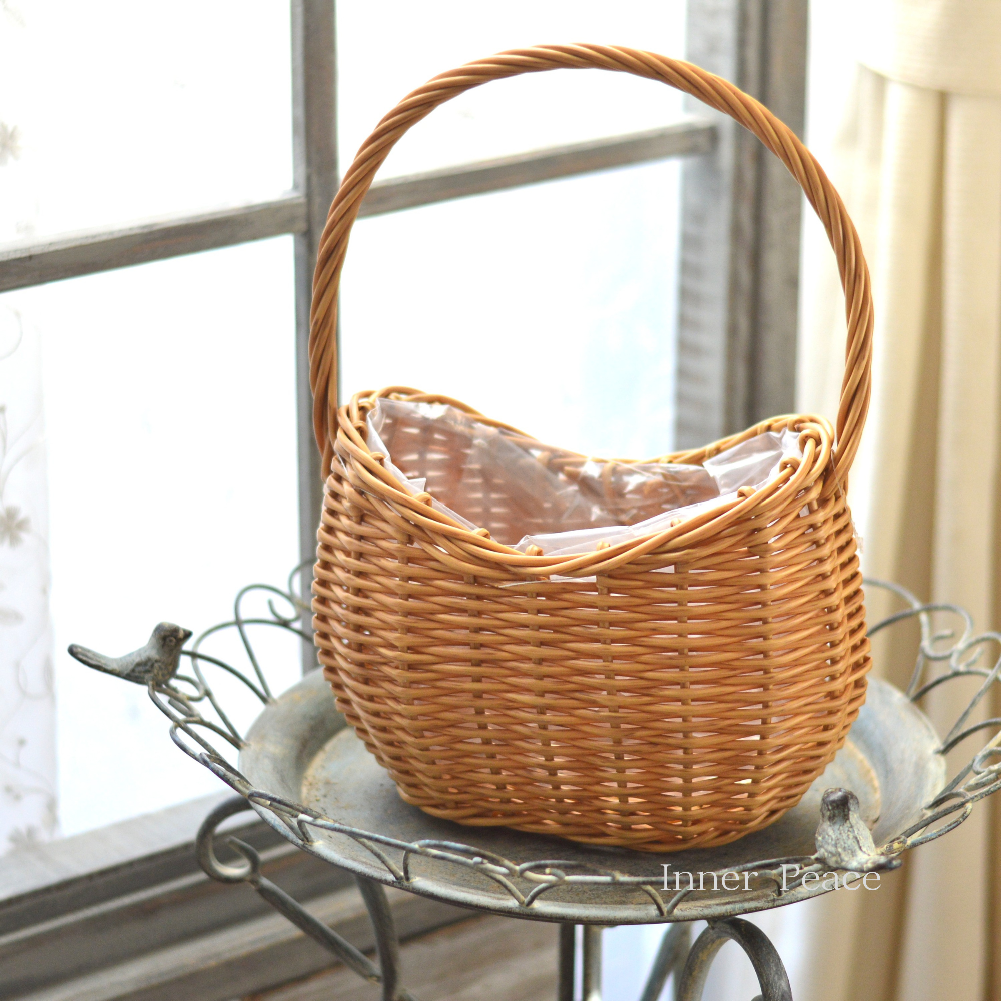 【友膳】 ユニカーブバスケット 『ナチュラル』 (KH350)