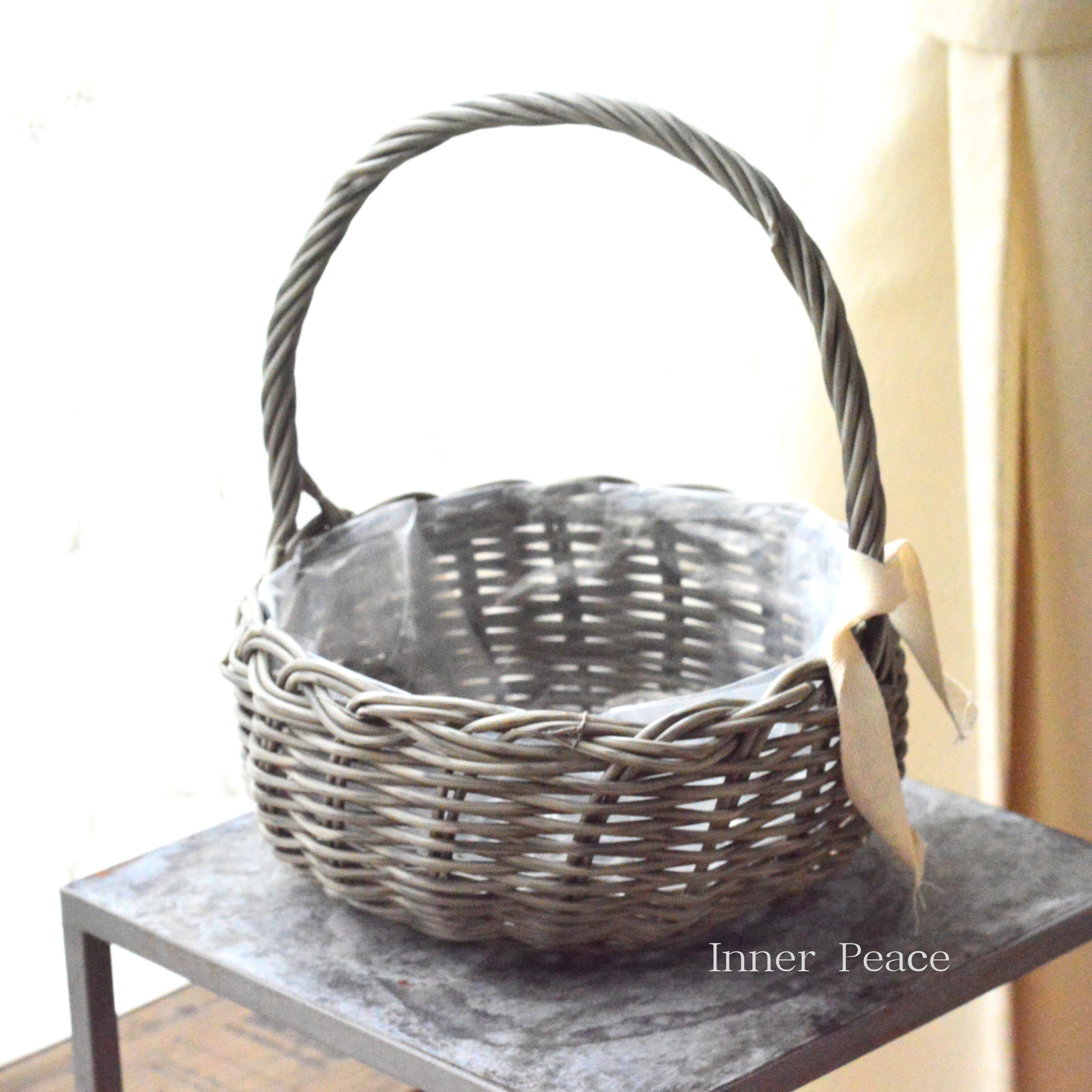 【MURATAYA】 PPラタン 『フラットハンドル・S・ライトグレー』 (No.30001)