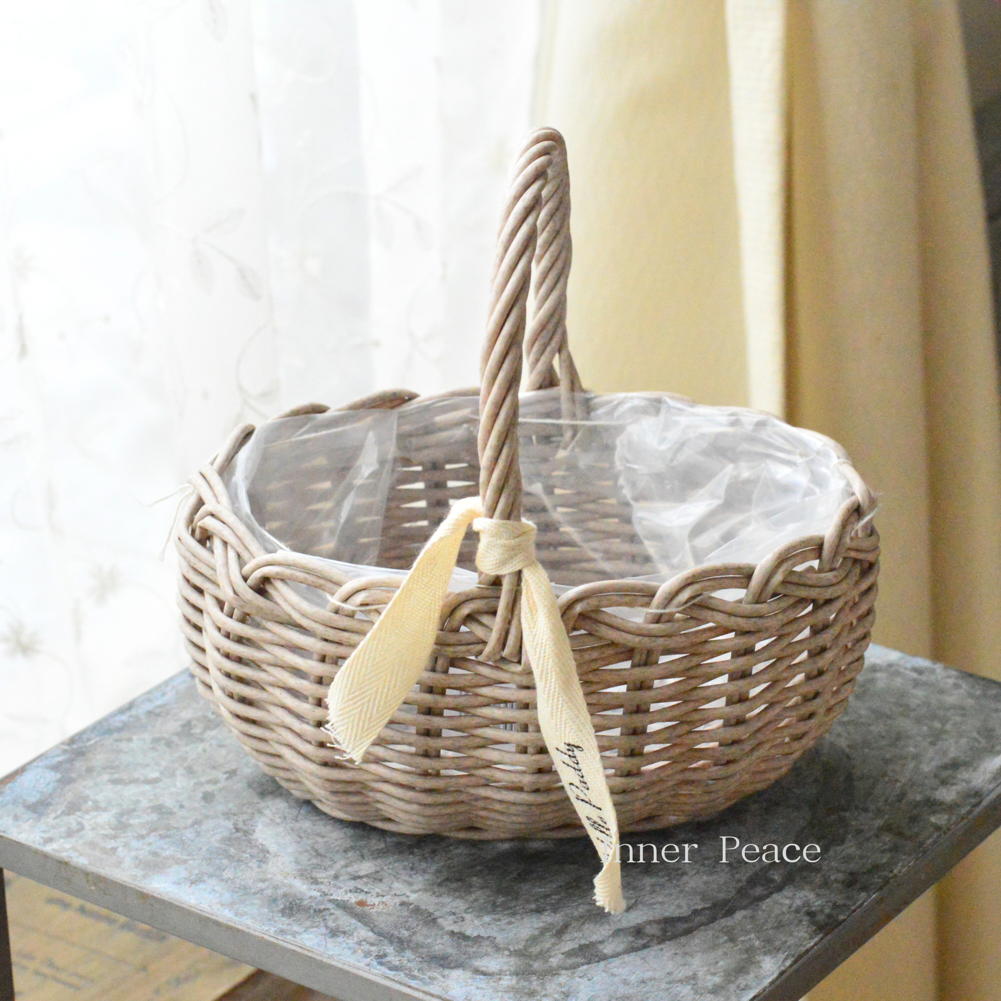 【MURATAYA】 PPラタン 『オーバルハンドル・S・ベージュ』 (No.30004)