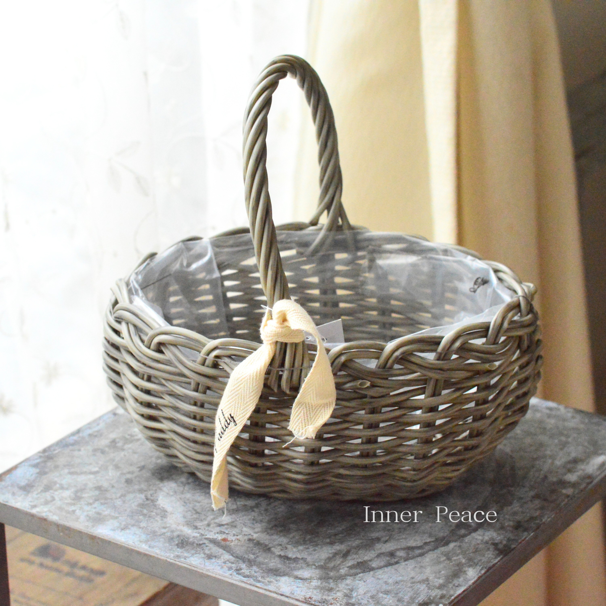 【MURATAYA】 PPラタン 『オーバルハンドル・S・ライトグレー』 (No.30005)