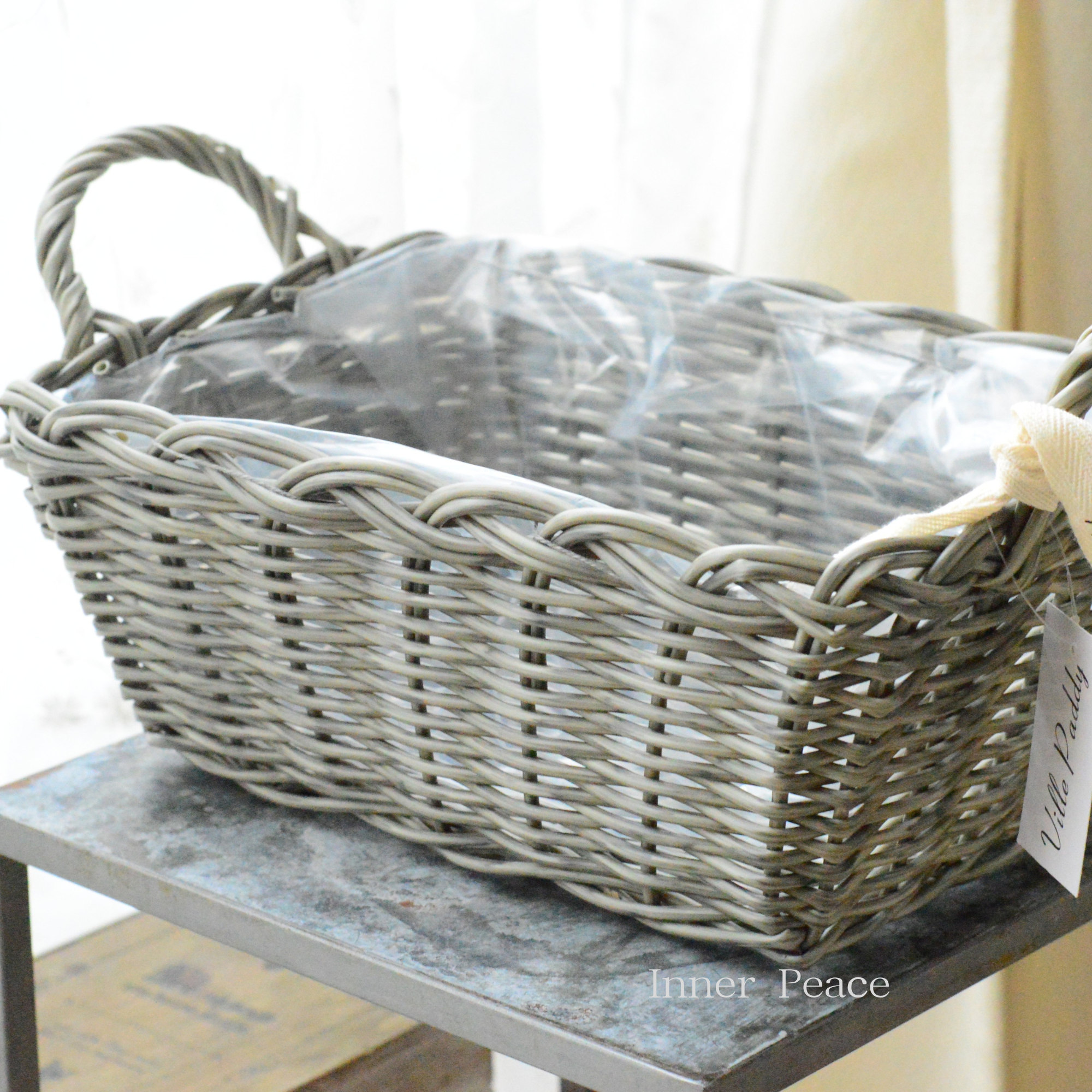 【MURATAYA】 PPラタン 『レクタングル・L・ライトグレー』 (No.30139)