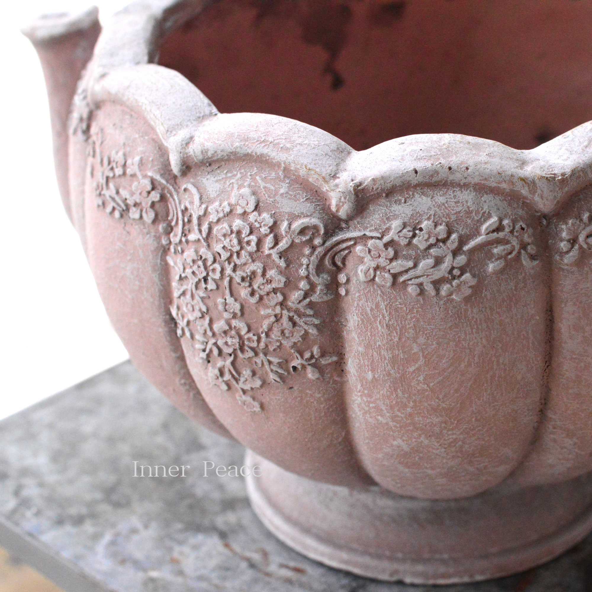 【CARNAC】ミニフラワーティーポット 『ピンク×ホワイト』 (GFB371PW)