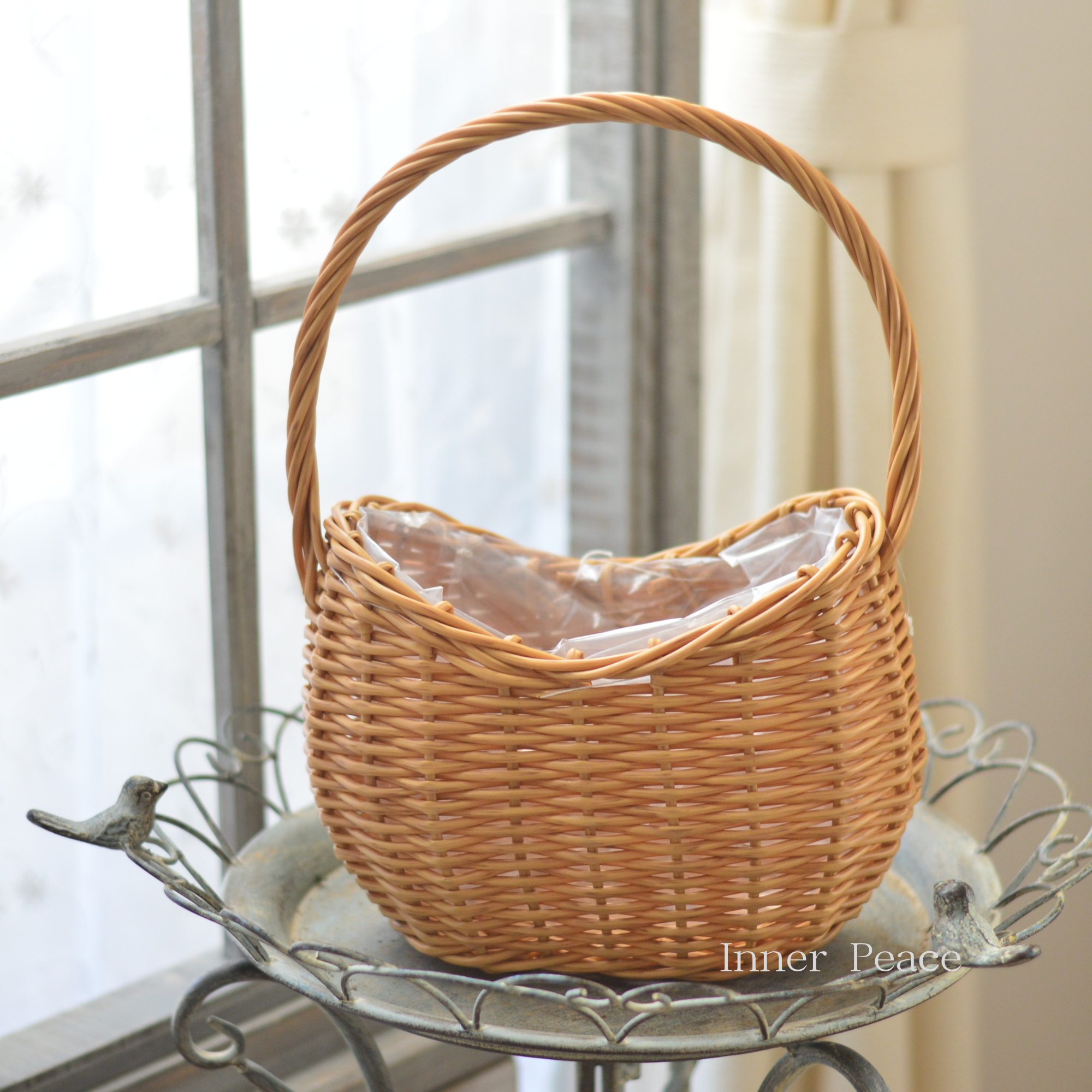 【友膳】 ユニカーブバスケット 『ナチュラル』 (KH350)