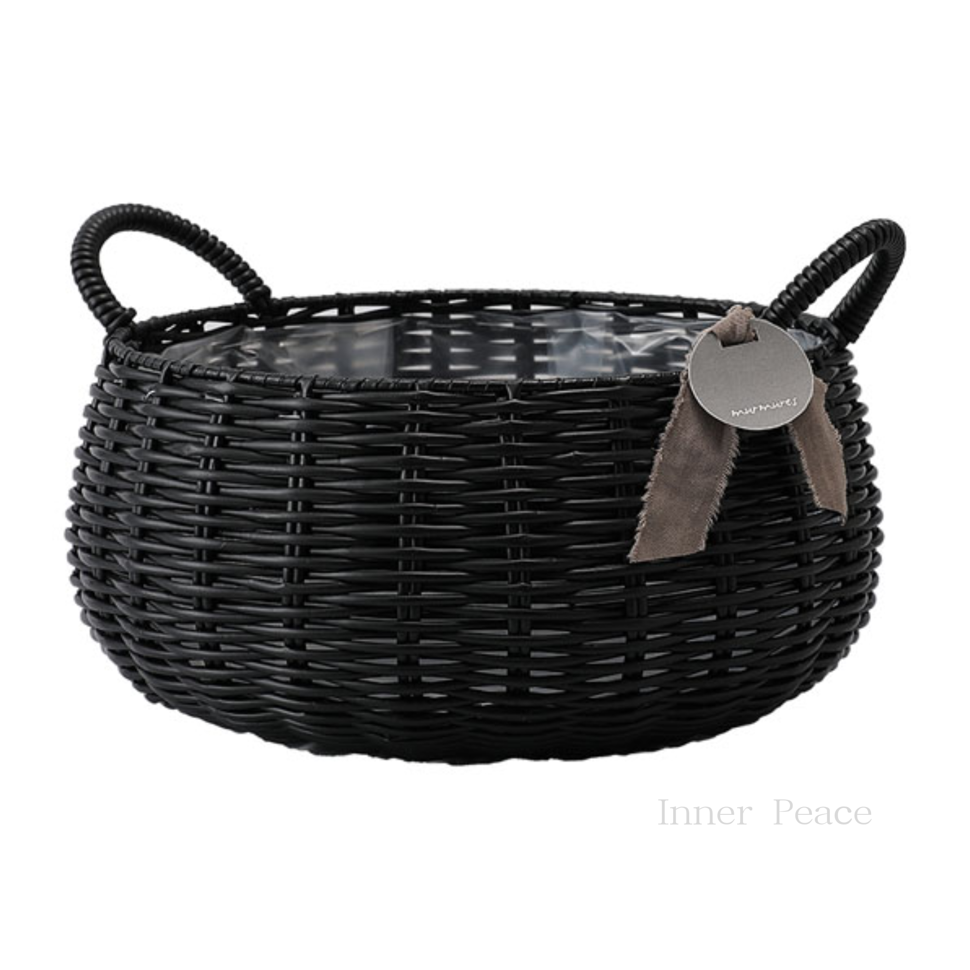 【ミュールミル】 ジェミニバスケット 『ロウ・黒』 L (CV-004LBk)