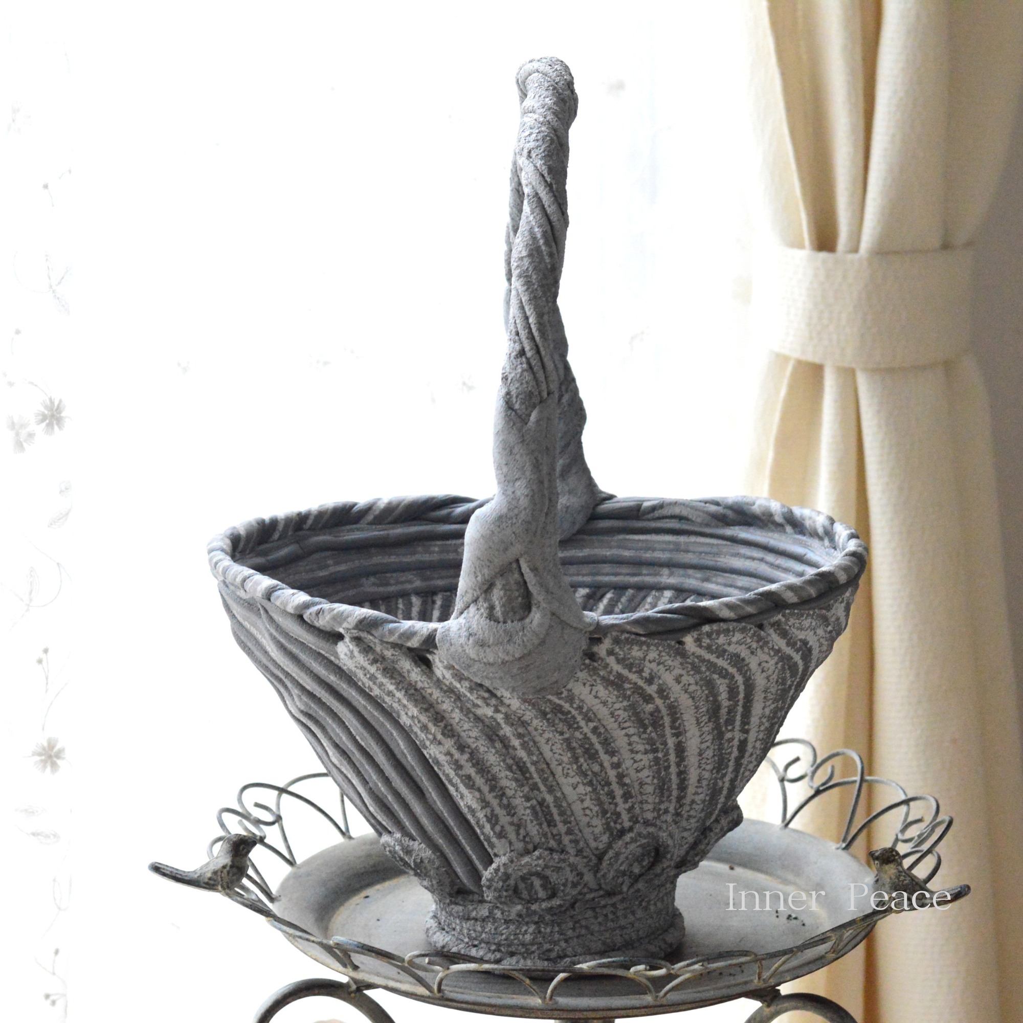 【綱木紋】 『らせん美 はす・グレー』