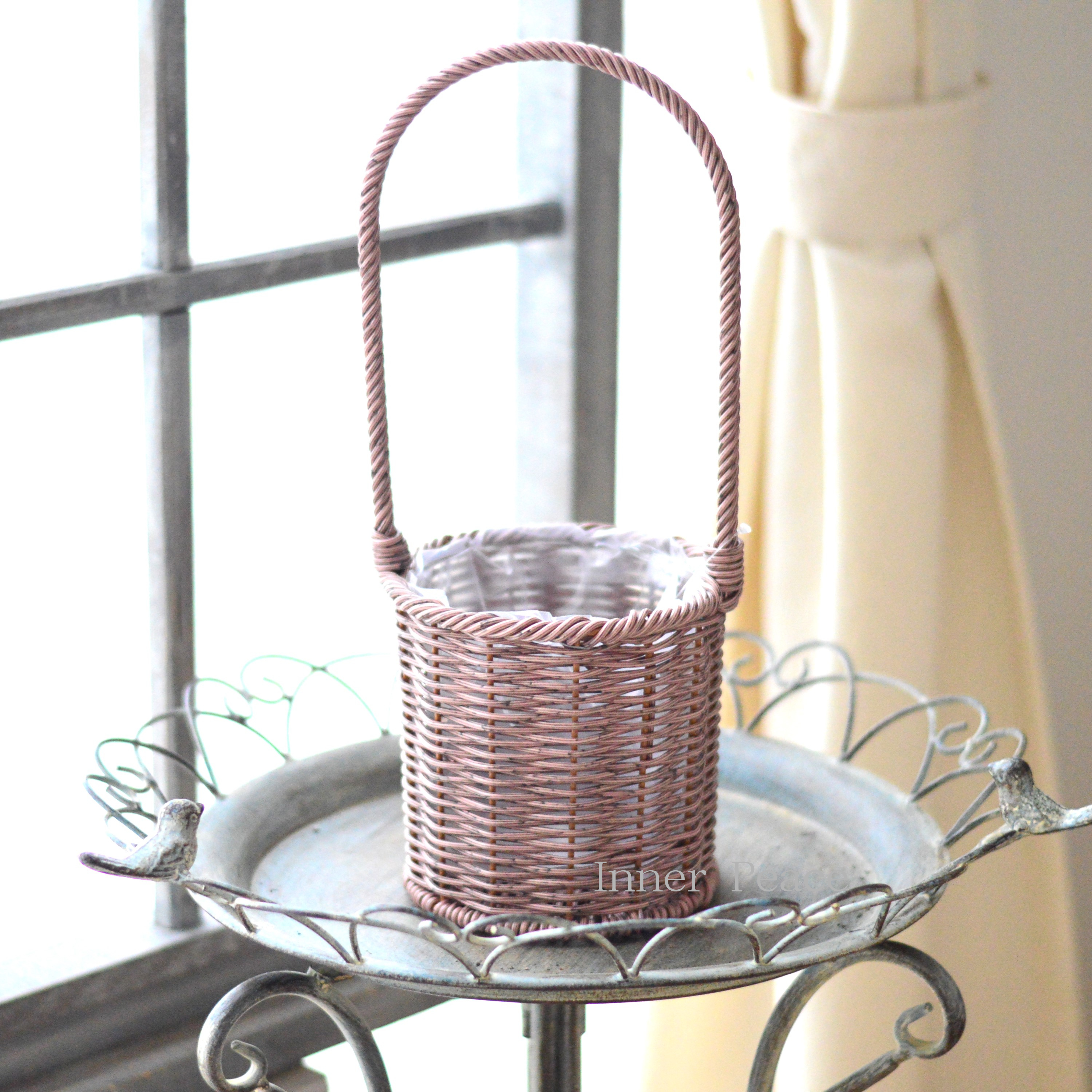 【友膳】 ガンセトサークルバスケット 『ピンク』 (KM654)