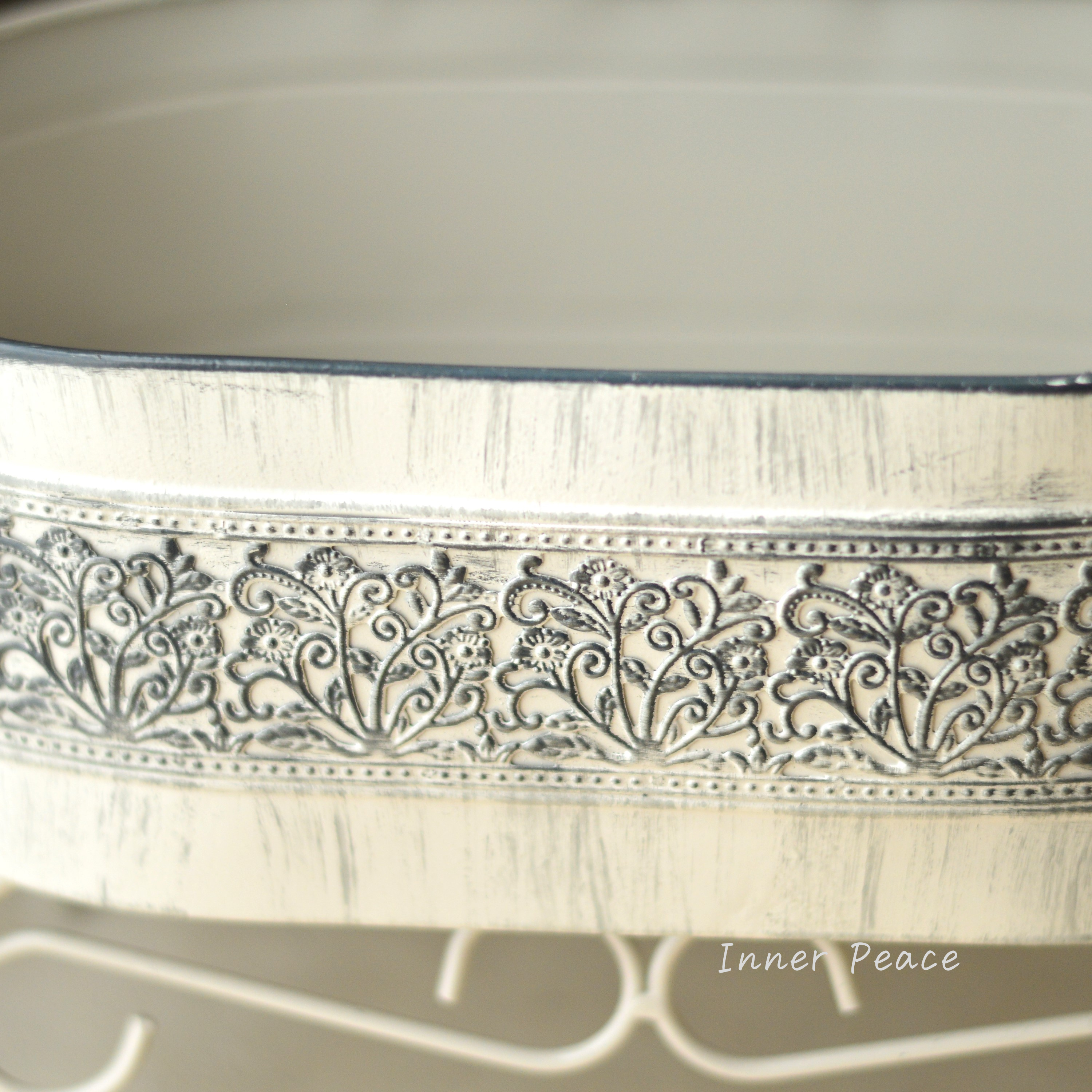 【CARNAC】 ボタニカルレースチェアオーバル 『アイボリー』 (KB68IV)