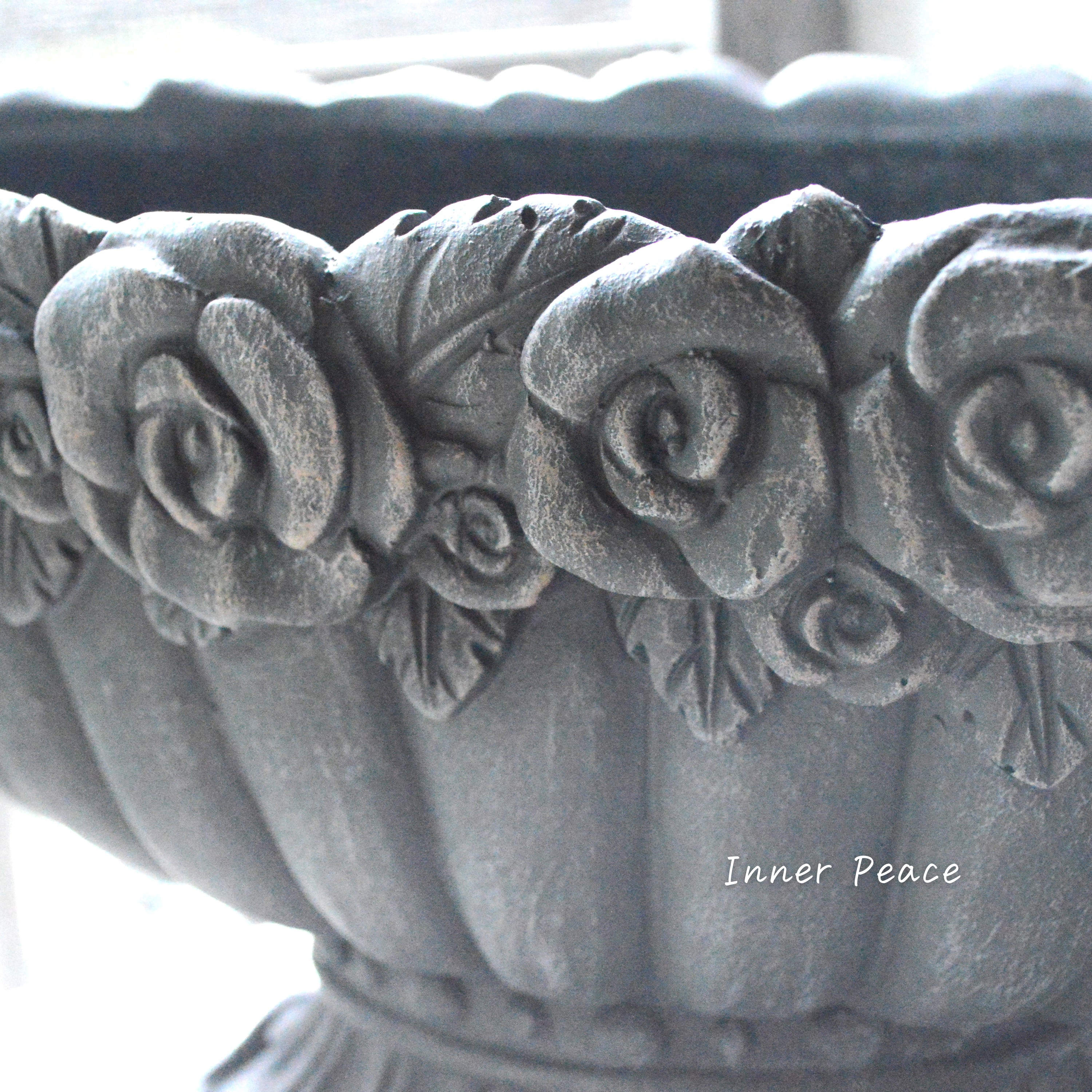 【CARNAC】フラワーモチーフワイドカップ L-ブラック (GFB337BK)