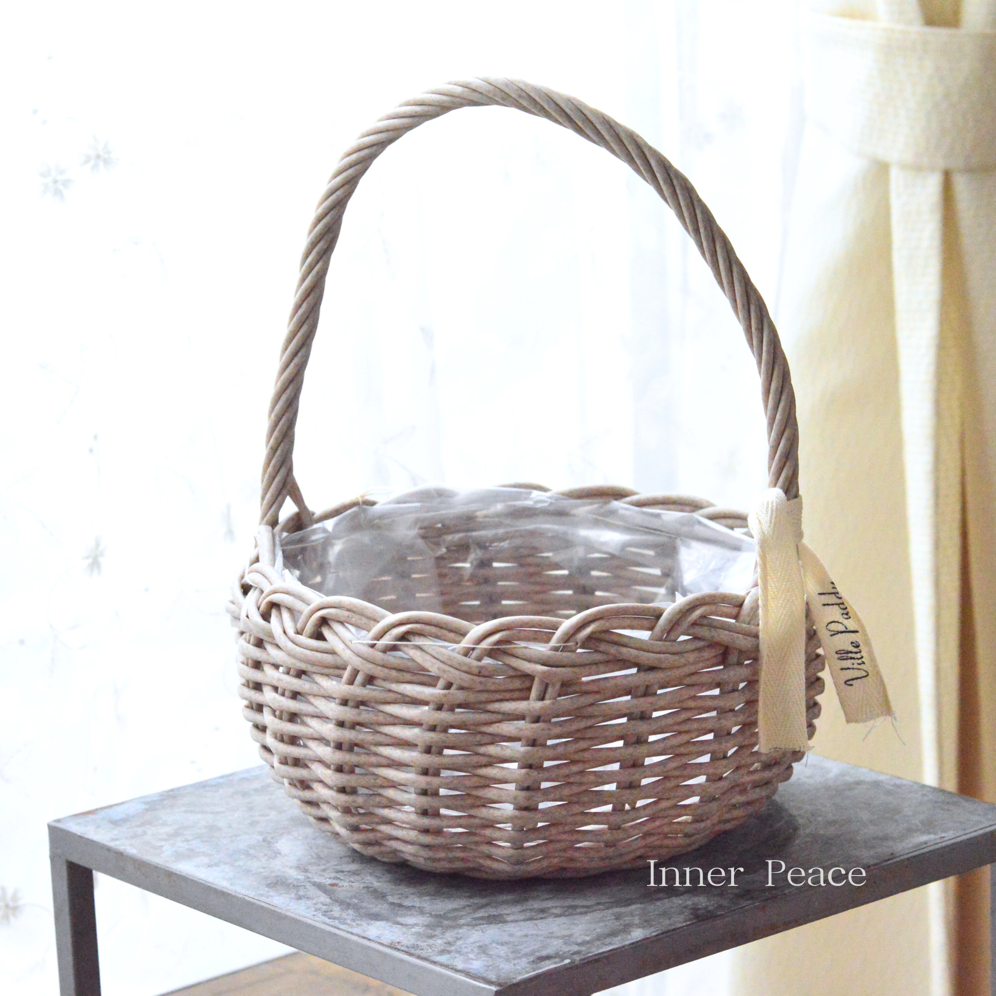 【MURATAYA】 PPラタン 『フラットハンドル・S・ベージュ』　　（No.30000）