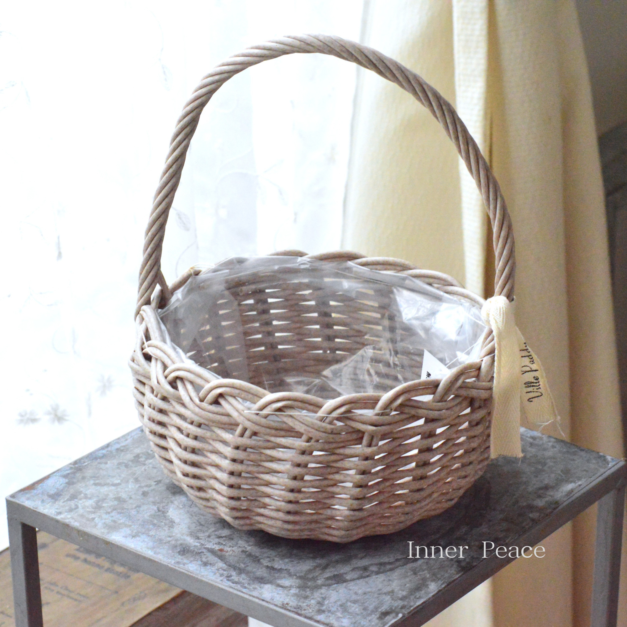 【MURATAYA】 PPラタン 『フラットハンドル・S・ベージュ』　　（No.30000）