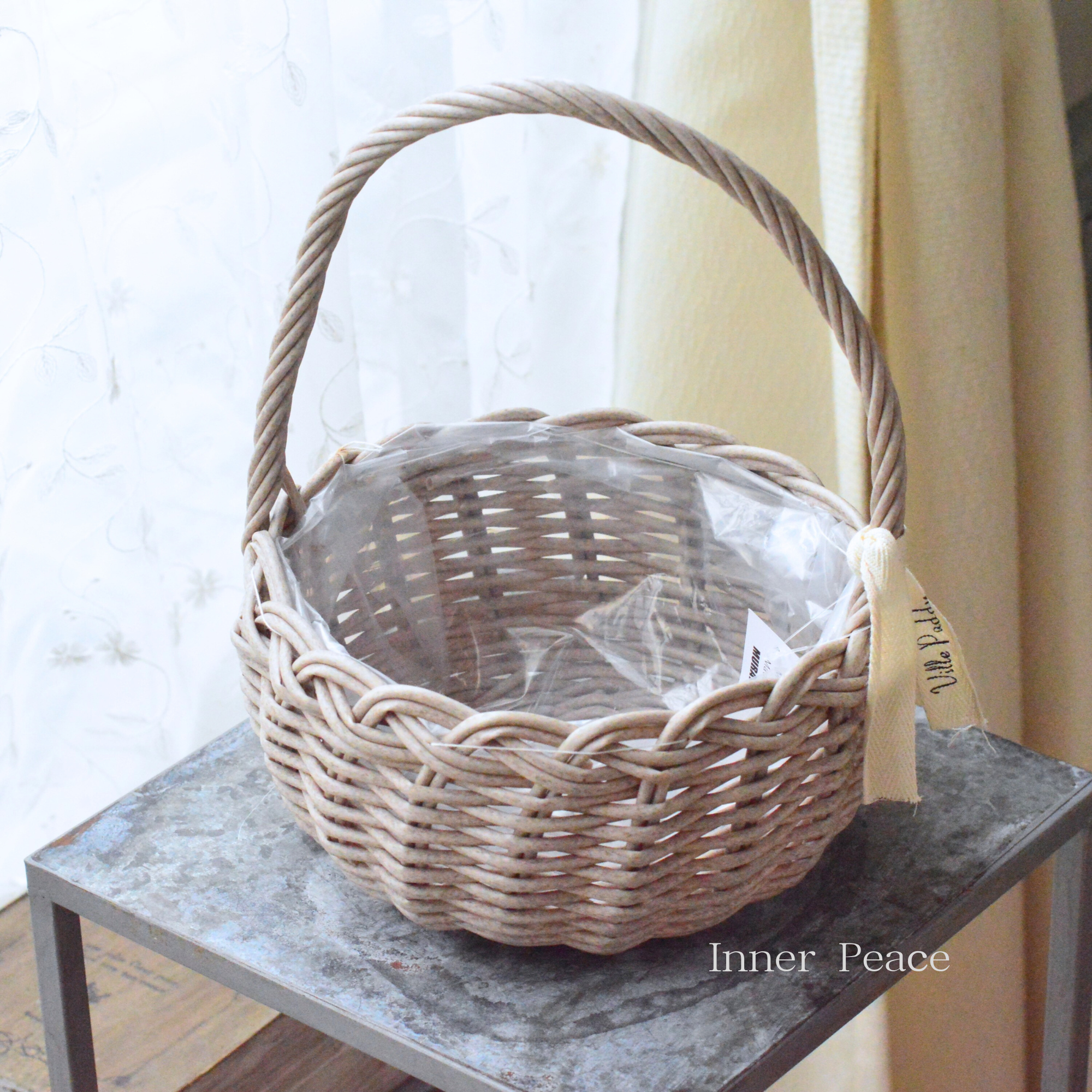 【MURATAYA】 PPラタン 『フラットハンドル・S・ベージュ』　　（No.30000）