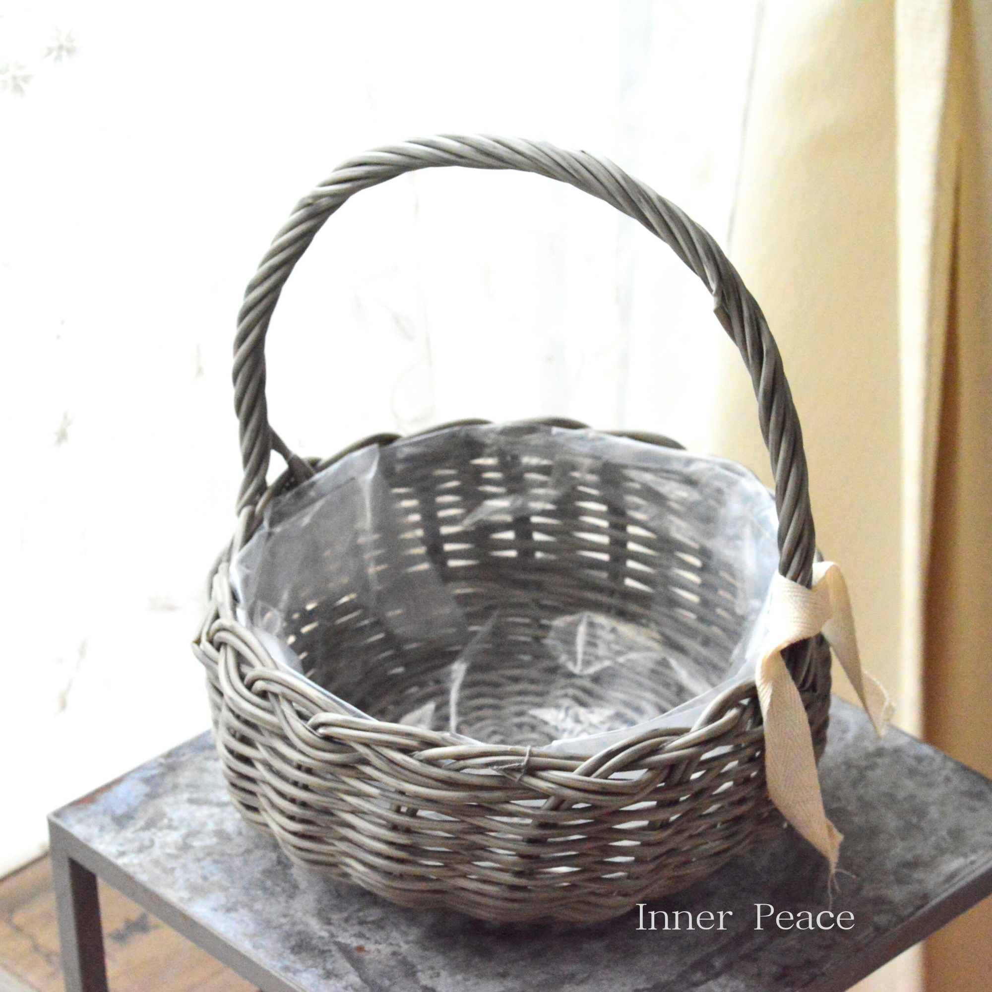 【MURATAYA】 PPラタン 『フラットハンドル・S・ライトグレー』　　（No.30001）