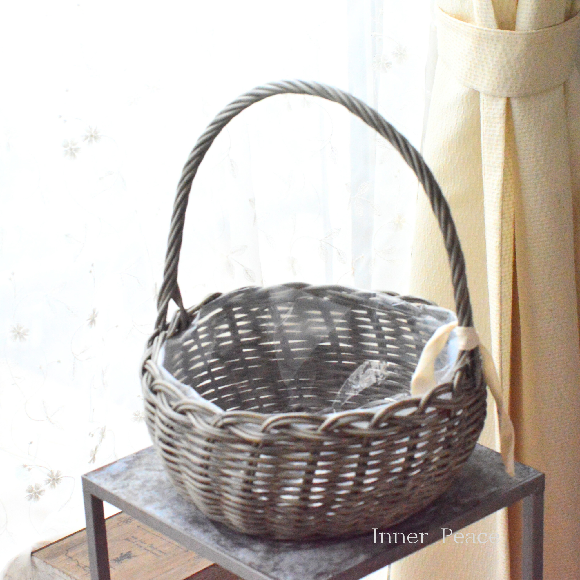 【MURATAYA】 PPラタン 『フラットハンドル・L・ライトグレー』　　（No.30003）