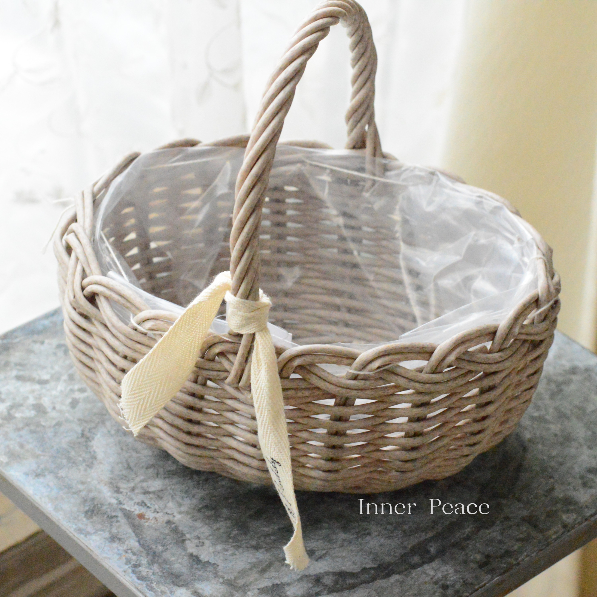 【MURATAYA】 PPラタン 『オーバルハンドル・S・ベージュ』　　（No.30004）