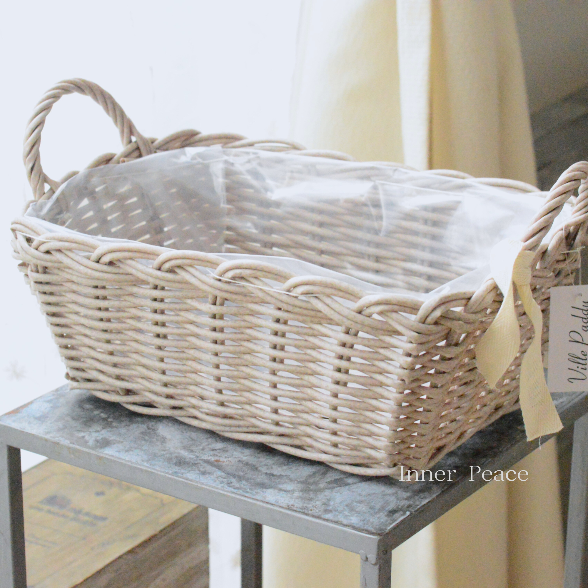 【MURATAYA】 PPラタン 『レクタングル・L・ベージュ』　　（No.30138）