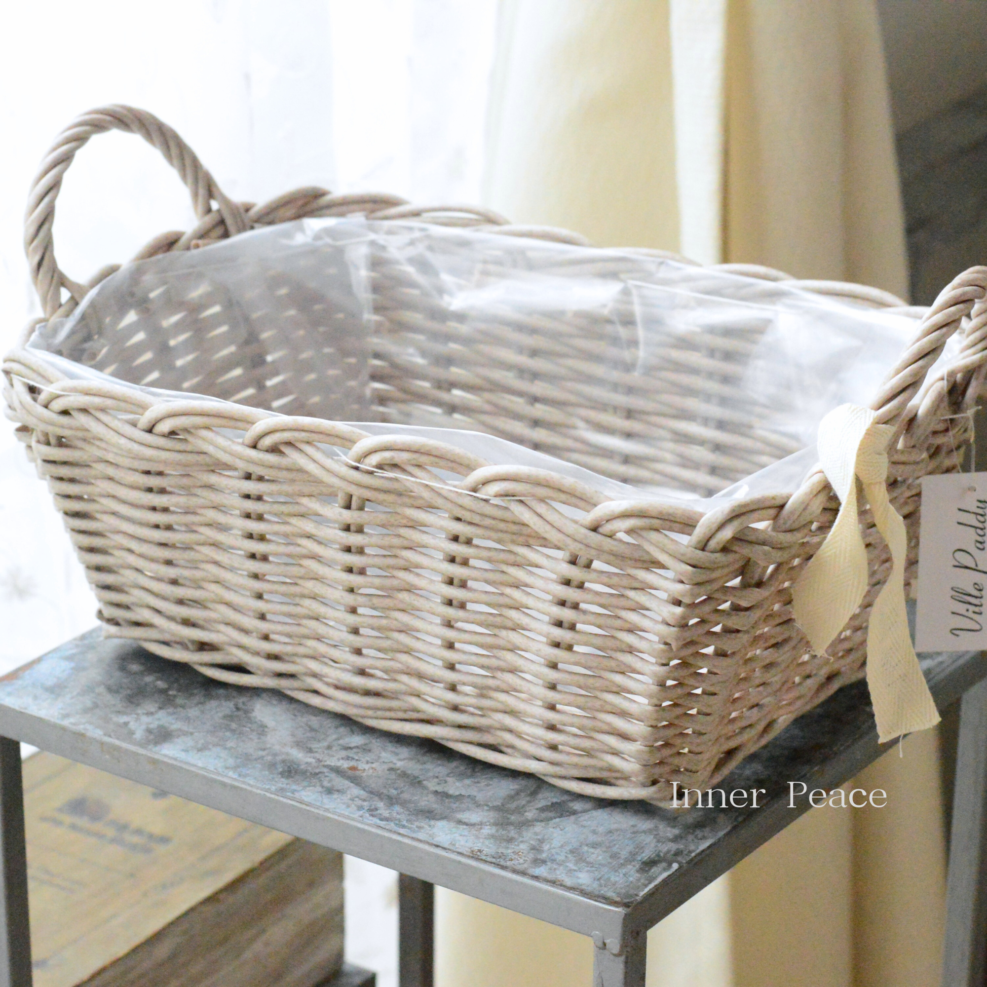 【MURATAYA】 PPラタン 『レクタングル・L・ベージュ』　　（No.30138）