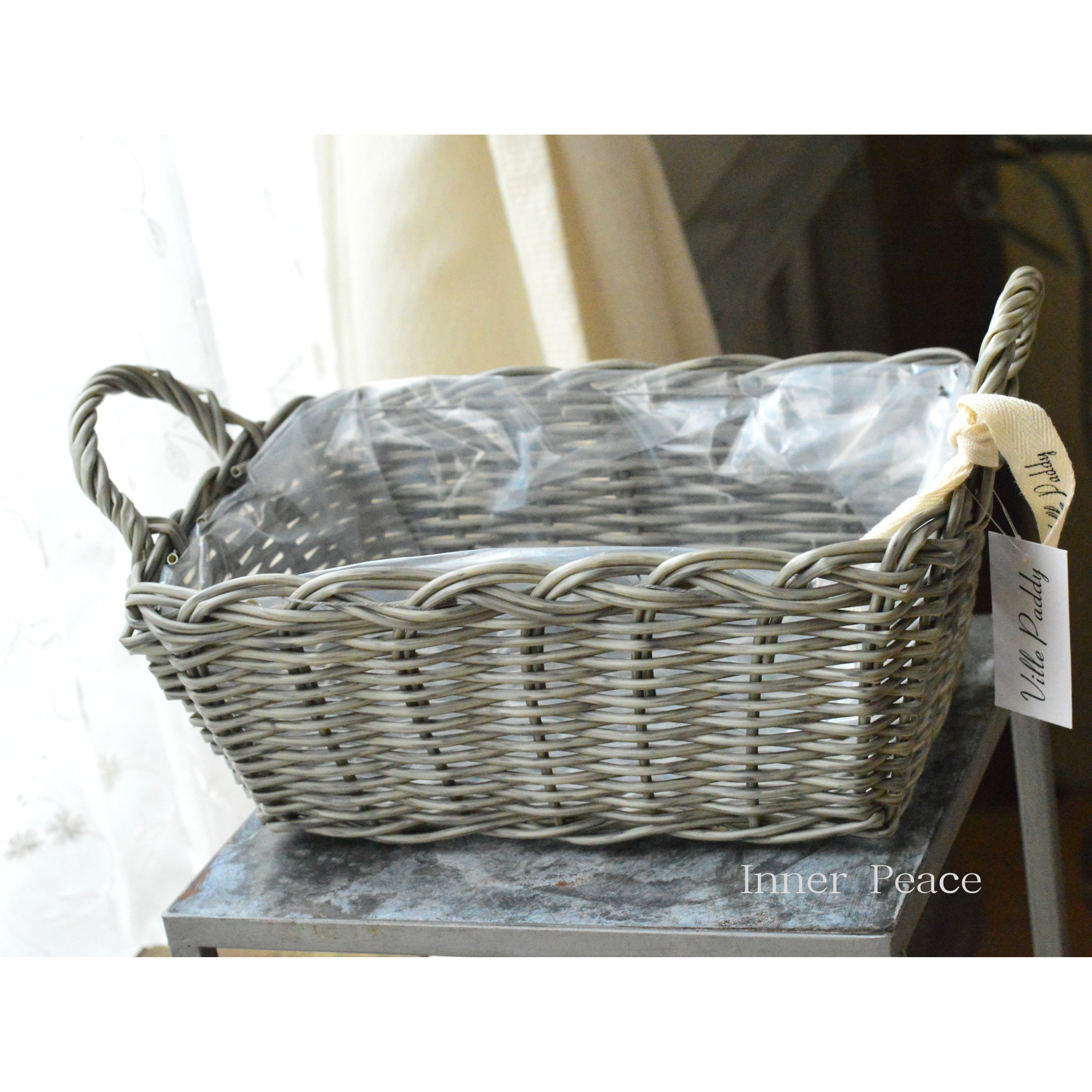 【MURATAYA】 PPラタン 『レクタングル・L・ライトグレー』　　（No.30139）