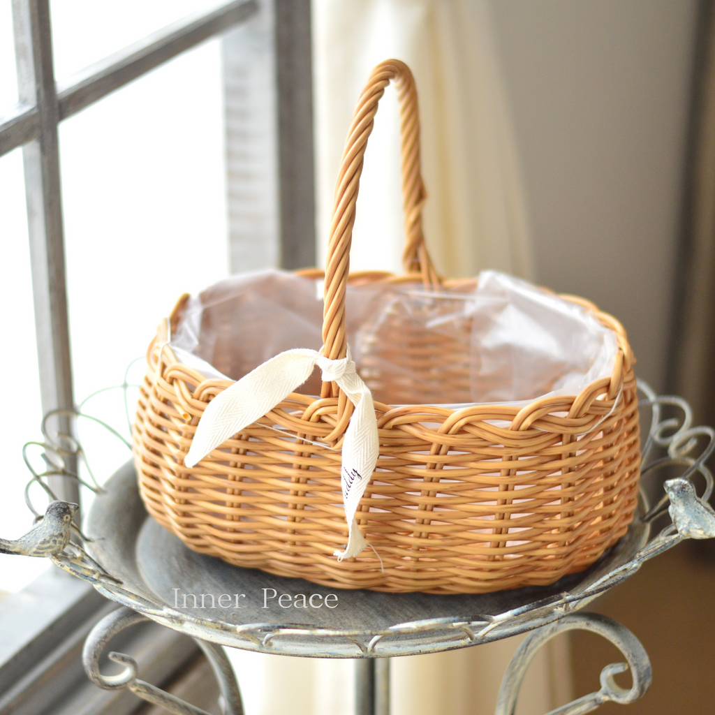 MURATAYA】 PPラタンバスケット 『ナチュラル・L』 （No.3173）