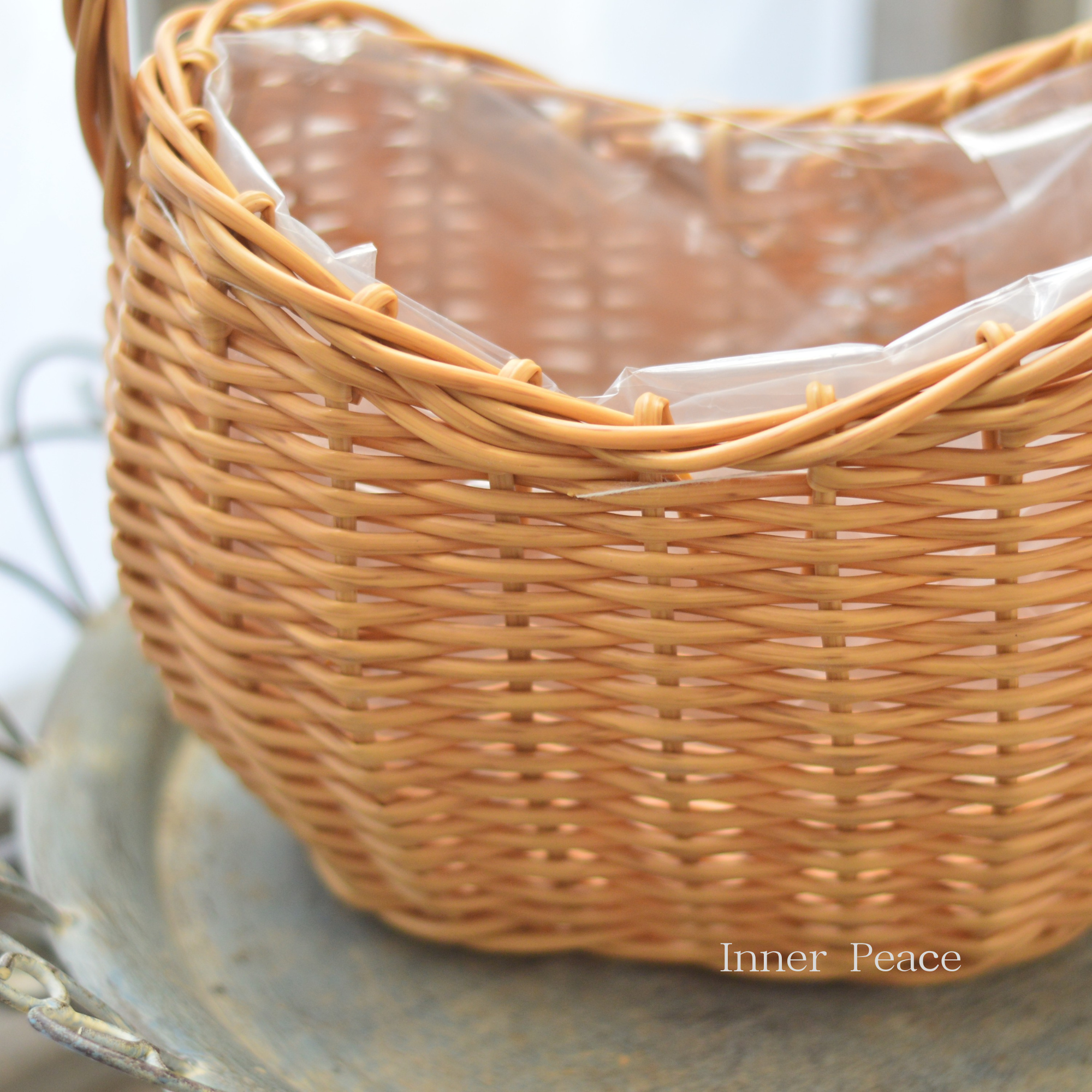 【友膳】 ユニカーブバスケット　『ナチュラル』　　(KH350)