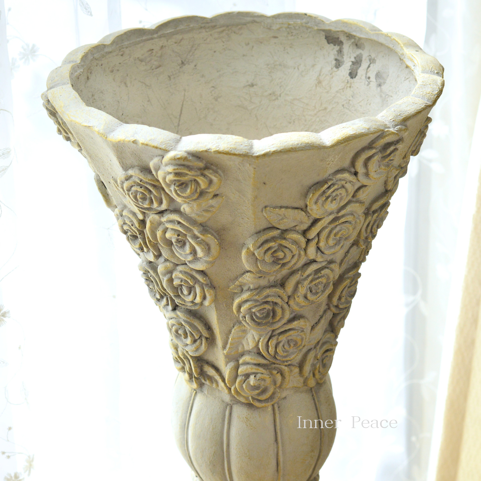 【CARNAC】 オールドローズロングカップ　『アイボリー×ゴールド』　　(GFB495IG)