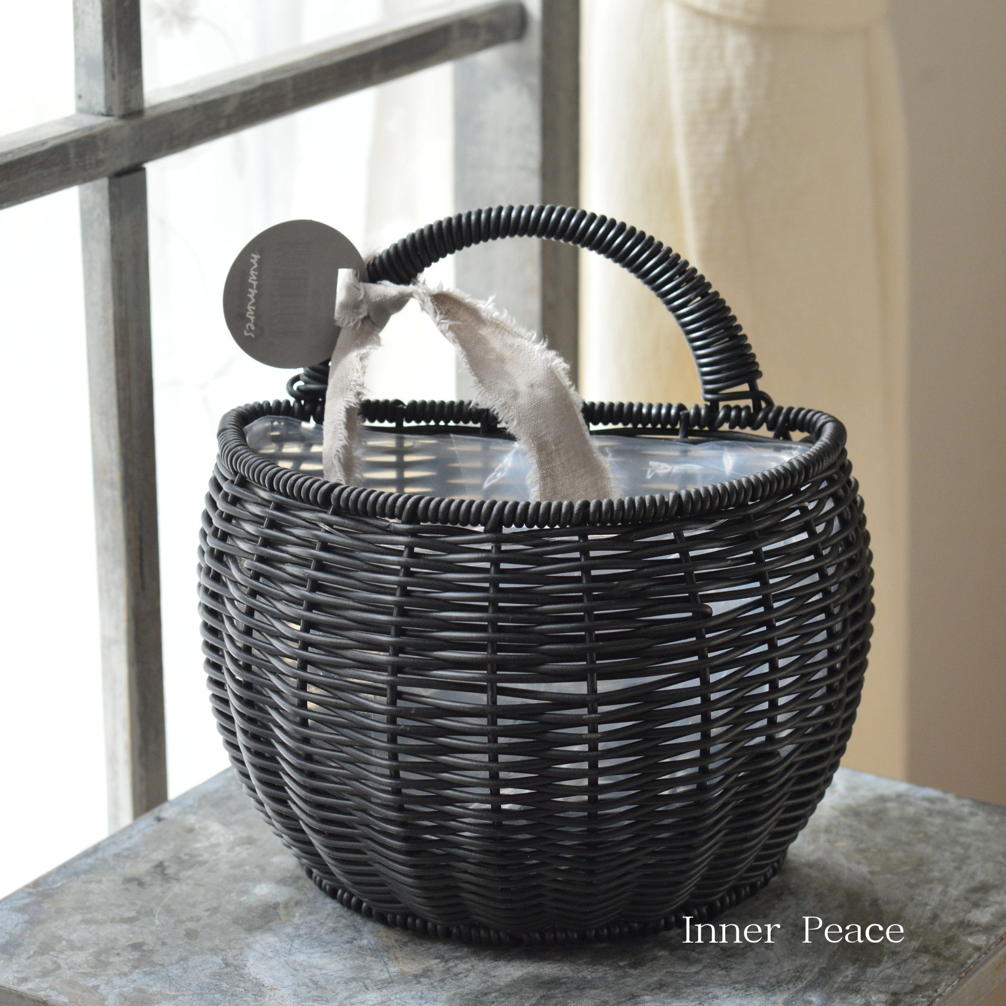 【ミュールミル】 ジェミニバスケット 『壁掛・黒』　S