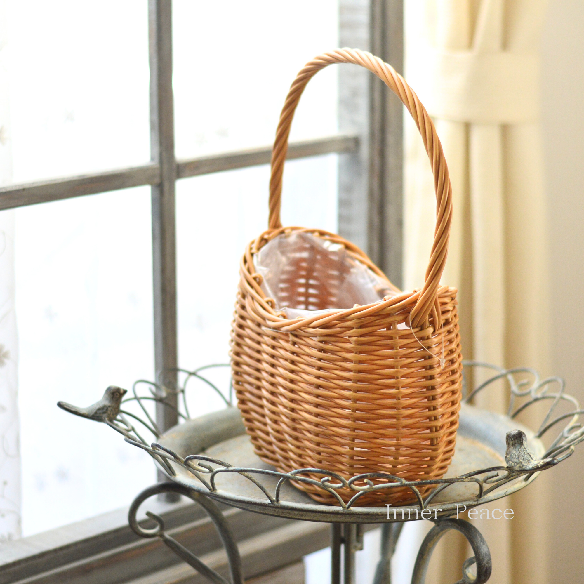 【友膳】 ユニカーブバスケット　『ナチュラル』　　(KH350)