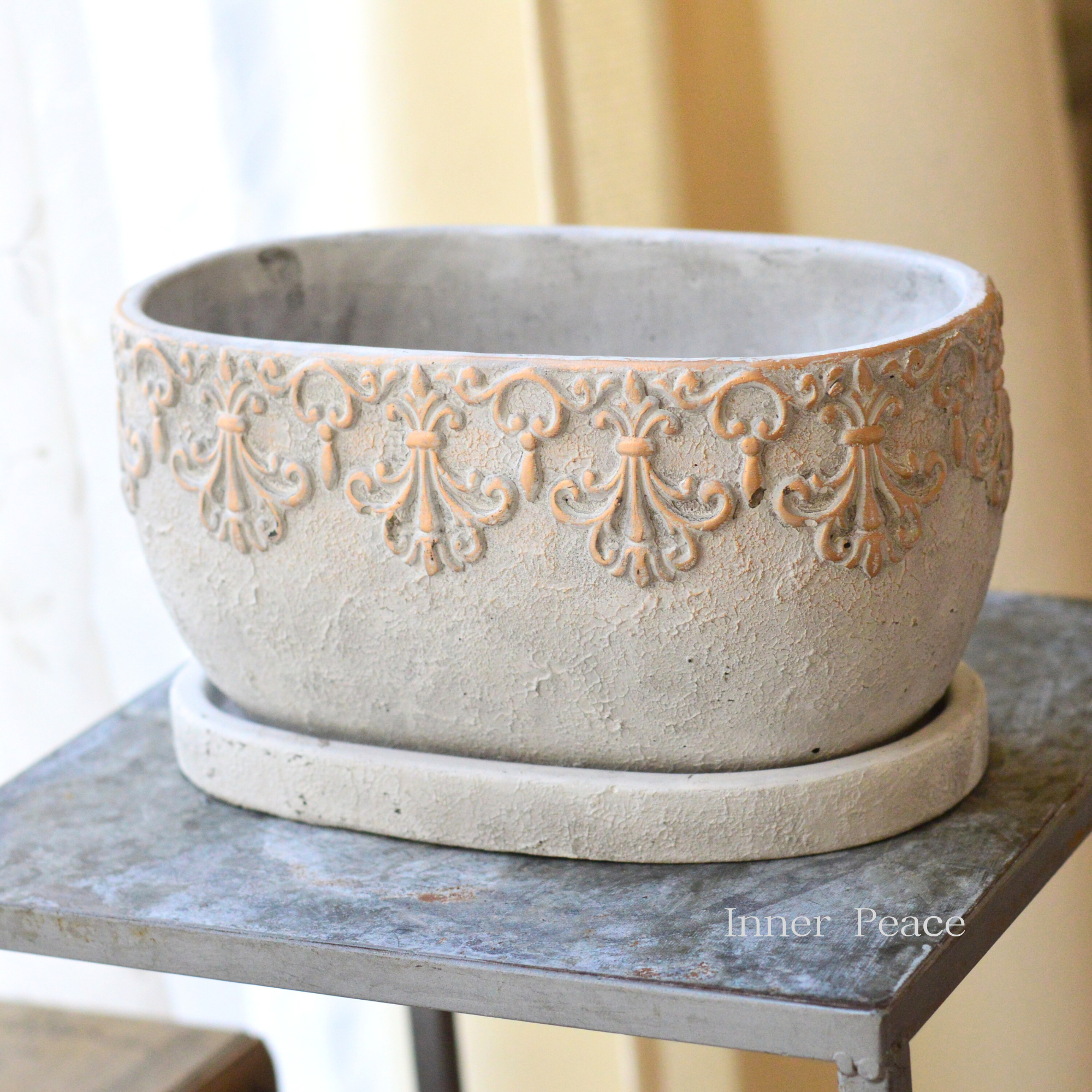 【COVENT】 アラベスク・オーバルポット　『Ｌ』　　(QO-09)