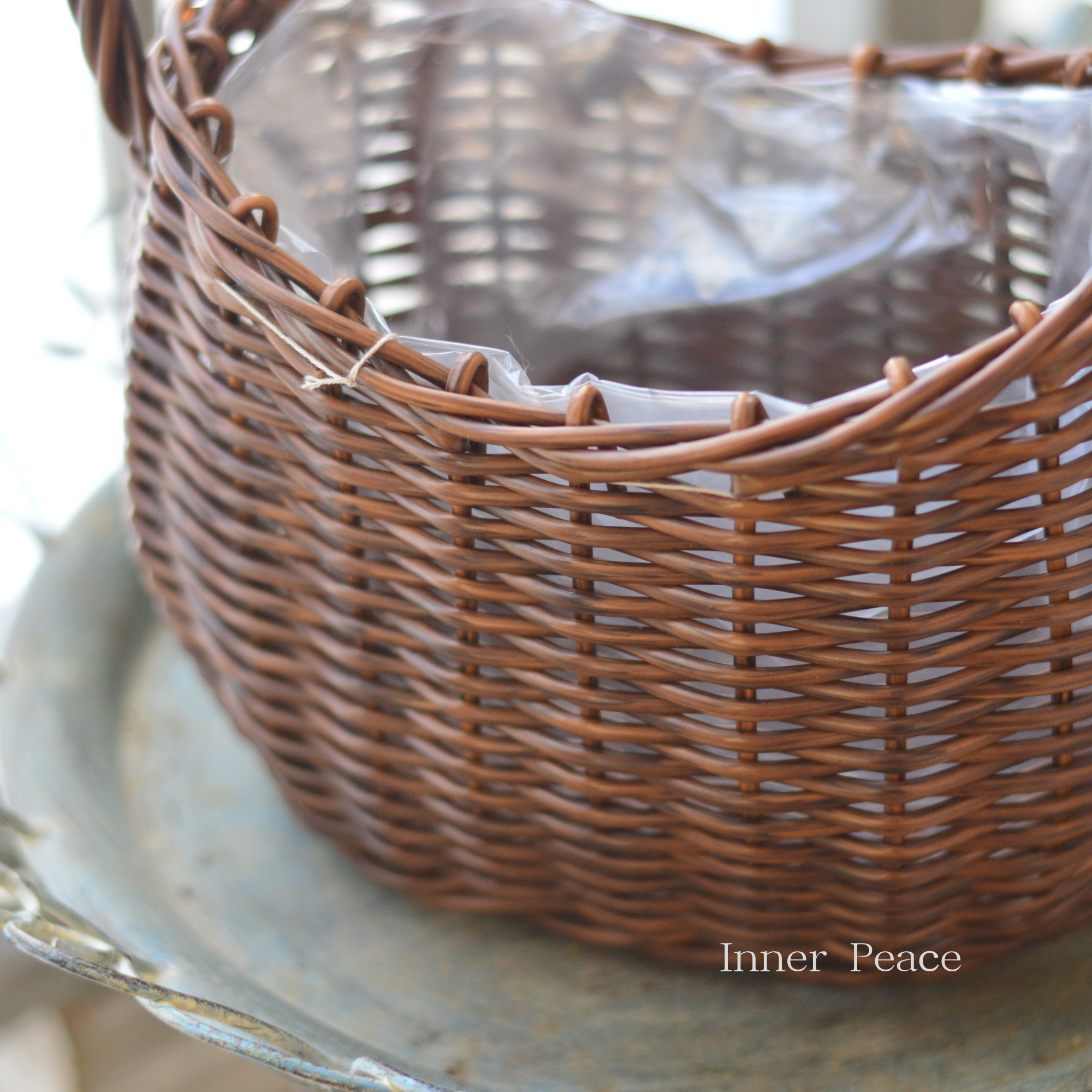 【友膳】 ユニカーブバスケット　『ブラウン』　　(KH351)